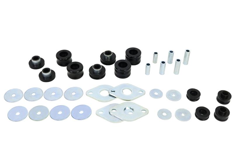 Body mount - bushing 2 Shell Bushings 10 Bushings 4 Plates 6 Tubes 12 Washers Grease Install Guide