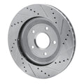 R1 Concepts Brake Rotor Drilled and Slotted Silver Fits Cadillac XLR
