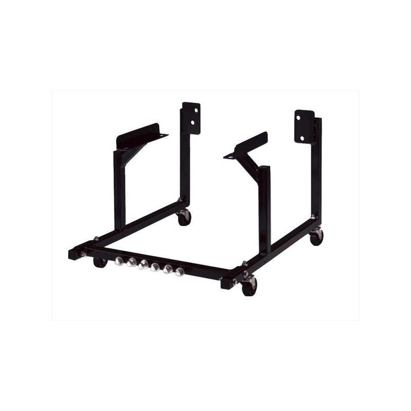 ENGINE CRADLE HEAVY DUTY 14 GAUGE BLACK POWERCOAT CHEVY V8 WITH WHEELS