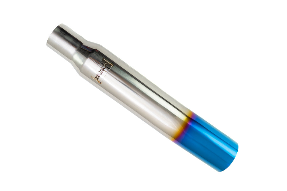 Megan Racing Universal Muffler Delete Single 4 Burnt Blue Tip