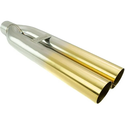 Megan Racing universal muffler delete tips Dual 3 Straight design Gold