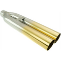 Megan Racing universal muffler delete tips Dual 3 Straight design Gold