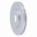 R1 03-09 Chrysler PT Cruiser Front Right Drilled & Slotted Silver Brake Rotor