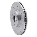 R1 13-20 Ford Special SERVICE POLICE Sedan Front Right Drilled & Slotted Silver Brake Rotor