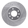 DFC 06-13 Ford Fusion Front Right Drilled & Slotted Silver Brake Rotor