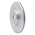 DFC 06-13 Ford Fusion Front Right Drilled & Slotted Silver Brake Rotor