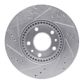 DFC 06-13 Ford Fusion Front Right Drilled & Slotted Silver Brake Rotor