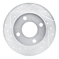 R1 89-91 Audi 100 Quattro Rear Left Drilled & Slotted Silver Brake Rotor