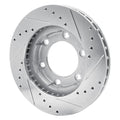 R1 Concepts Brake Rotor Drilled and Slotted Silver Fits Chevrolet Blazer