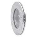 R1 Concepts Brake Rotor Drilled and Slotted Silver Fits Toyota Echo
