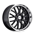 ~(32 lbs. 20X20X11)~ TSW TREMBLANT 18x9.5 5/112 ET35 CB72.1 GLOSS BLACK W/MIRROR CUT LIP