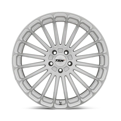 ~(26 lbs. 20X20X12)~ TSW TURBINA 18x10.0 5/114.3 ET25 CB76.1 TITANIUM SILVER W/MIRROR CUT FACE