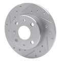 R1 88-92 Daihatsu CHARADE Front Left Drilled & Slotted Silver Brake Rotor