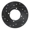 R1 85-94 Chevrolet Sprint Front Left Drilled & Slotted Black Brake Rotor