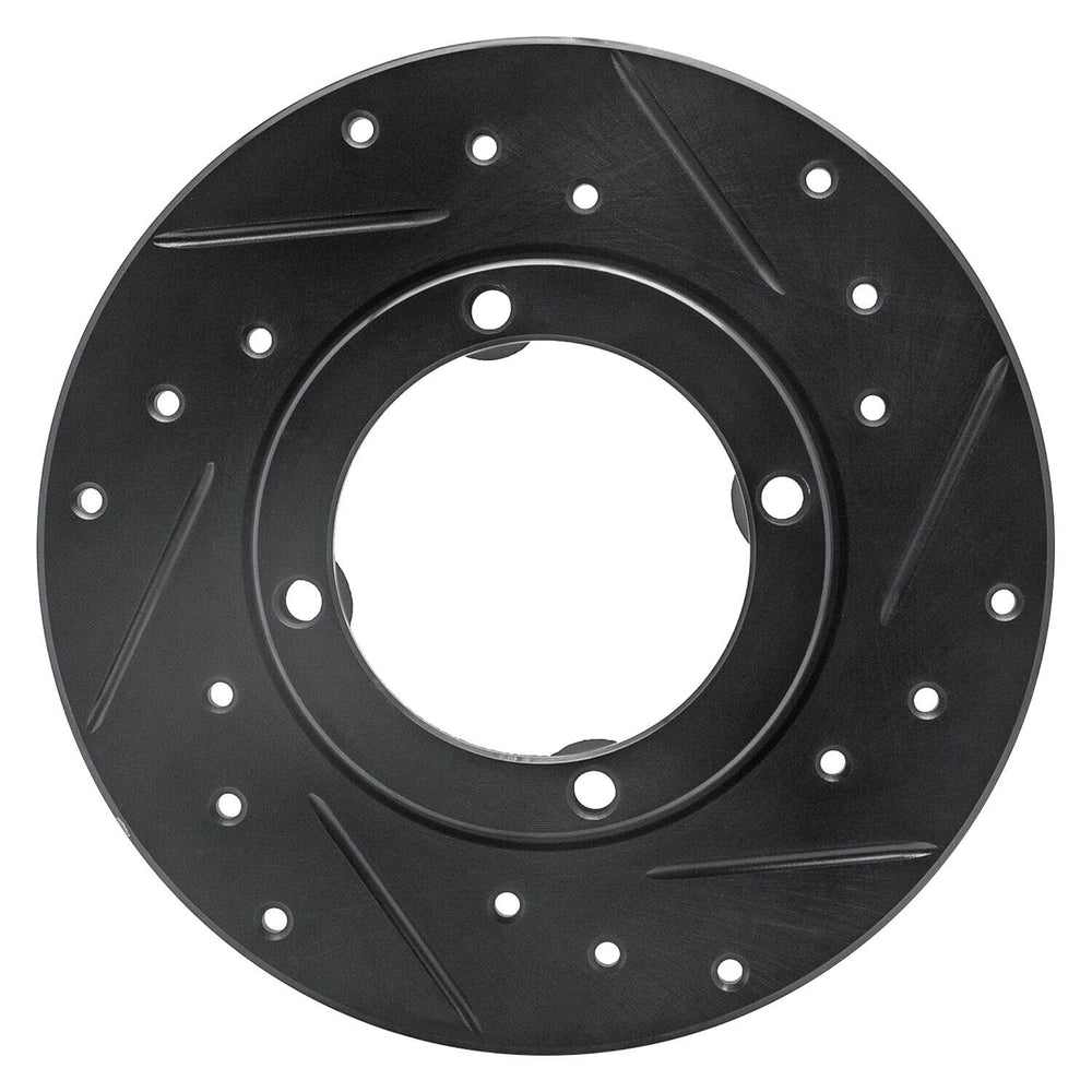 R1 85-94 Chevrolet Sprint Front Right Drilled & Slotted Black Brake Rotor