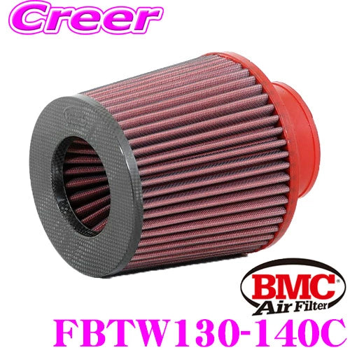 BMC Twin Air Universal Conical Filter w/Carbon Top - 100mm ID / 140mm H