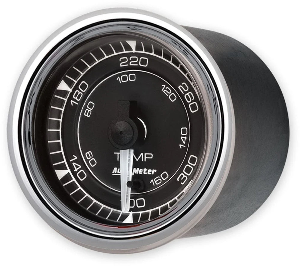 AutoMeter Chrono 2-1/16in 300 Degree Temperature Electric Gauge - Chrome