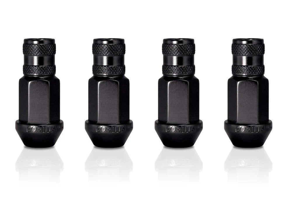 Gorilla FORGED STEEL RACING LUG BLACK CHROME OPEN END 14MM X 1.50 20-PACK