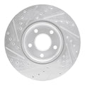 DFC 04-19 Ford C-Max Front Right Drilled & Slotted Silver Brake Rotor