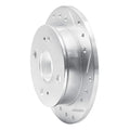 R1 85-87 Toyota Corolla (US/Canada) Rear Right Drilled & Slotted Silver Brake Rotor