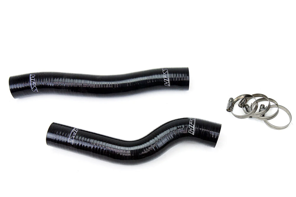 HPS Performance Black Reinforced Silicone Radiator Hose Kit Coolant for Hyundai 10-12 Genesis Coupe 2.0T Turbo