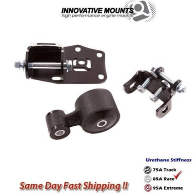 Innovative 94-97 Honda Accord F-Series Black Steel 75A Bushing Front Mount / F-Series Trans