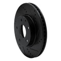 R1 14-24 Mazda CX-3 Front Right Drilled & Slotted Black Brake Rotor