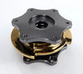 NRG Quick Release SFI SPEC 42.1 - Gun Metal Body / Gold Shinny Ring