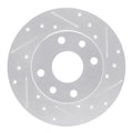 R1 85-89 Chevrolet SPECTRUM Front Right Drilled & Slotted Silver Brake Rotor
