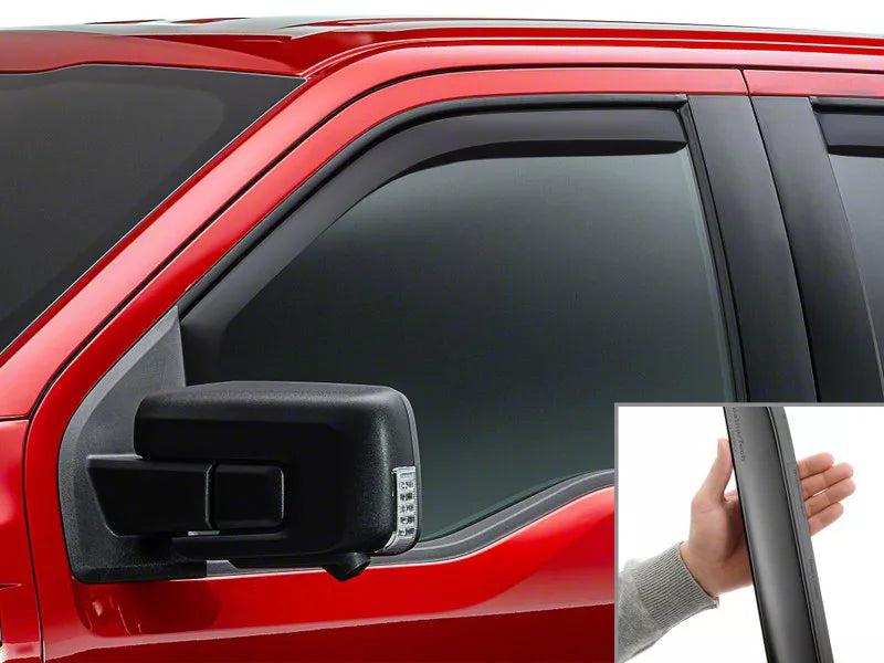 WeatherTech Matte Black Front Rear Side Window Deflectors Fits -20-21 Tundra - 82450IMB
