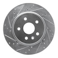 R1 10-25 Buick ALLURE Rear Left Drilled & Slotted Silver Brake Rotor