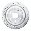 DFC 10-16 Cadillac SRX Rear Right Drilled & Slotted Silver Brake Rotor