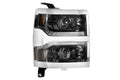 XB LED Heads Chevrolet Silverado 1500 (14-15) Trim (Pair Chrome)