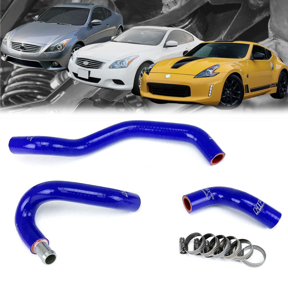 HPS Performance Blue Reinforced Silicone Heater Hose Kit Coolant for Nissan 09-20 370Z