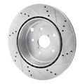DFC 08-20 Subaru Impreza Rear Left Drilled & Slotted Silver Brake Rotor