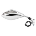 BikeMaster Universal Mirror with Integrated Turn Signals 10mm - Pair - Chrome