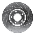 R1 Concepts Brake Rotor Drilled and Slotted Silver Fits Mitsubishi Lancer