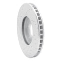 R1 00-06 Ford Thunderbird Front Right Drilled & Slotted Silver Brake Rotor