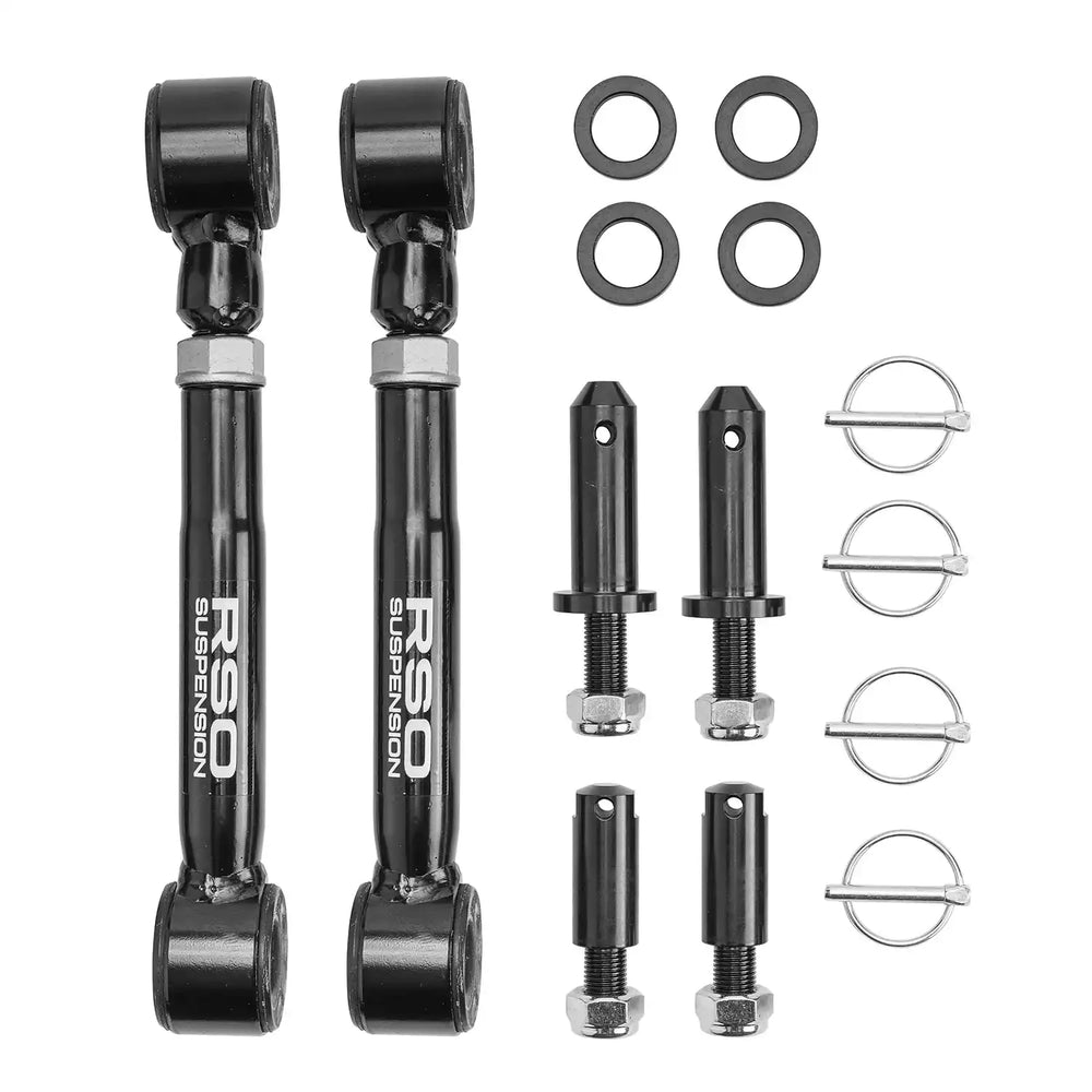 0718 JEEP WRANGLER JK/JKU 2.56IN LIFT FRONT SWAY BAR END LINKS ECOATED BLK