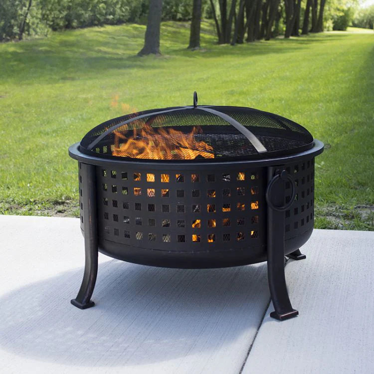 LANGSTON DEEP BOWL FIRE PIT WITH COOKING GRID