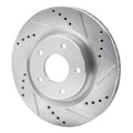 R1 11-19 Nissan Juke Front Right Drilled & Slotted Silver Brake Rotor