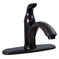 KITCHEN FAUCET 8IN HIARC HYBRID 1 LEVER CERAMIC DISC RUBBED BRONZE
