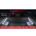 8 SUPER BRIGHT POD LED BED RAIL LIGHTING SYSTEM WITH TOGGLE SWITCH INCLUDED IN W