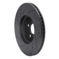 R1 08-19 Pontiac Vibe Front Right Drilled & Slotted Black Brake Rotor