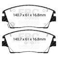 EBC 2017+ Hyundai Elantra 1.6L Turbo Yellowstuff Front Brake Pads