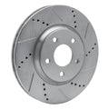 DFC 04-12 Chevrolet Cobalt Front Right Drilled & Slotted Silver Brake Rotor