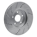 DFC 04-12 Chevrolet Cobalt Front Right Drilled & Slotted Silver Brake Rotor