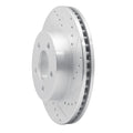 DFC 02-07 Jeep Liberty Front Right Drilled & Slotted Silver Brake Rotor