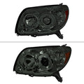 SRS LTD HEADLIGHTS CHROME HOUSING SMOKED LENS - NO BULBS INCLUDED