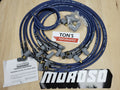 Moroso Chevrolet Small Block Ignition Wire Set - Ultra 40 - Unsleeved - Non-HEI - Under Header -Blue